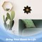 G128 9 IN Black and Gold Flower Metal Wall Art Decor | Elegant Floral Wall Hanging Decor for Indoor Living Room Bedroom Office Outdoor Garden Patio Yard